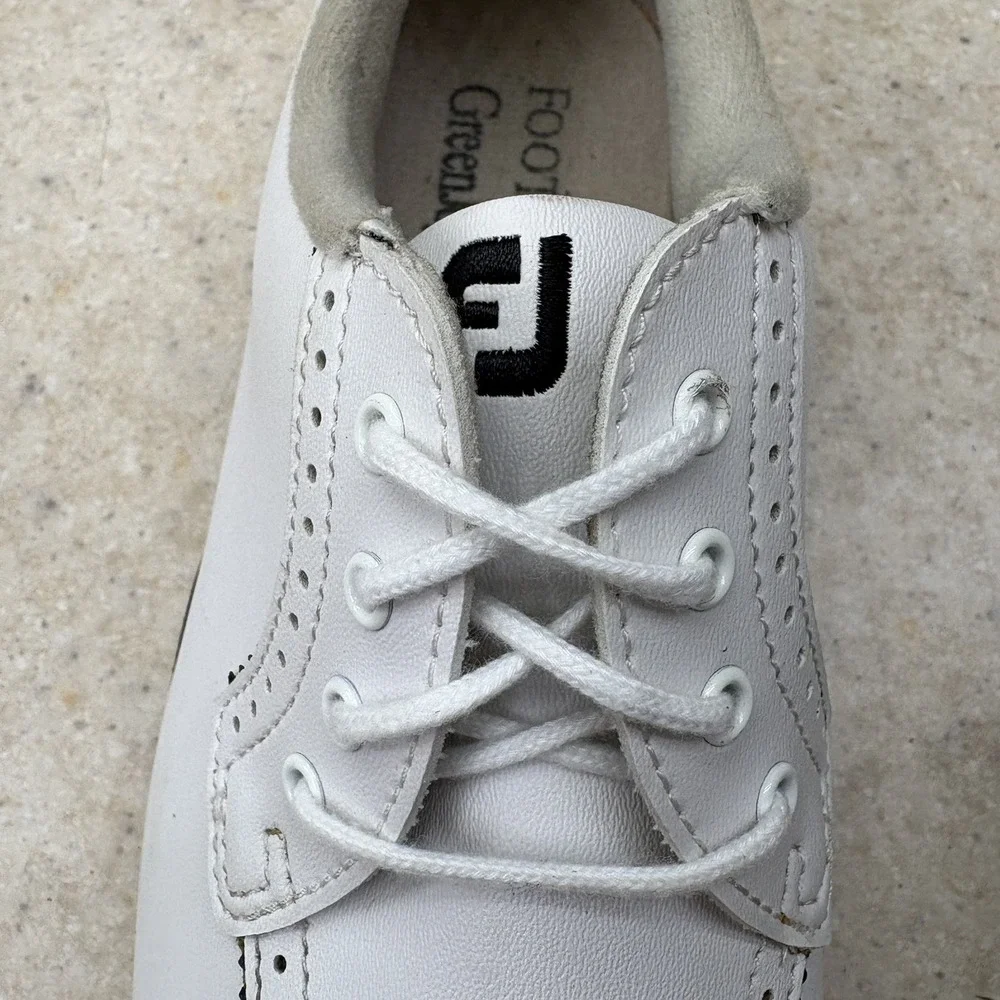 FootJoy FJ GreenJoys Women's Golf Shoes White Saddle Style #48414 Size 7 M